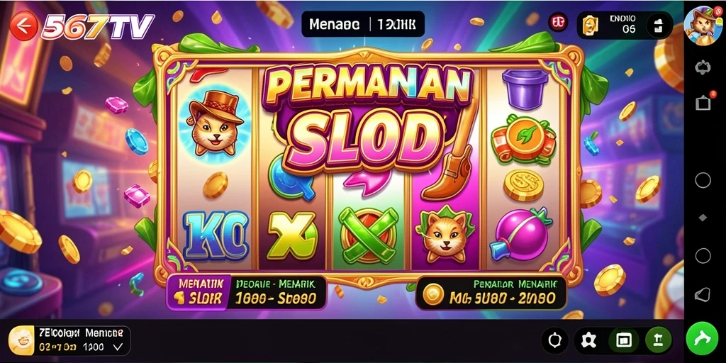 Tampilan gameplay seru di 567TV dengan berbagai tema slot.