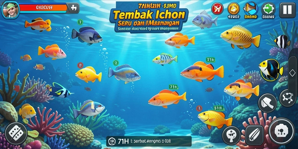 Tampilan gameplay seru dalam game Tembak Ikan 71H.