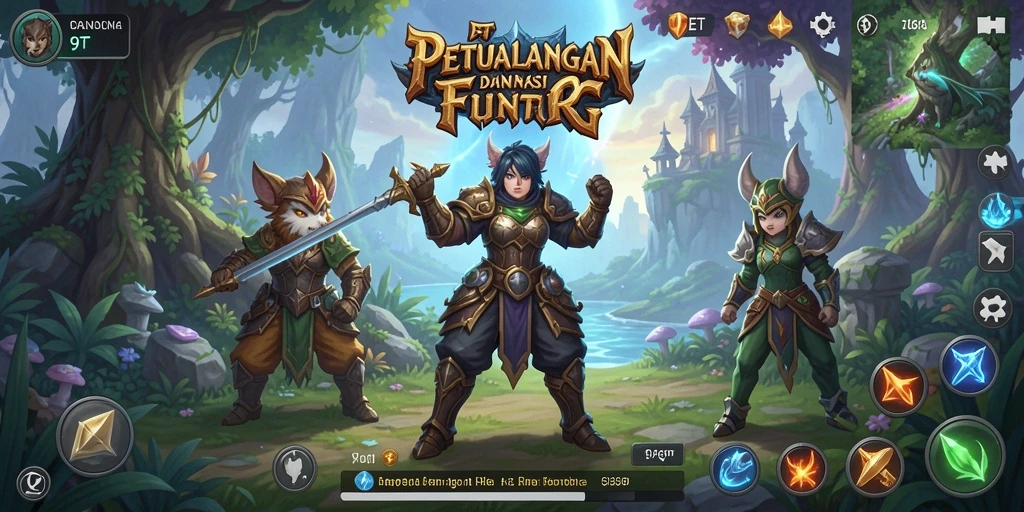Screenshot gameplay 9ET menunjukkan pertarungan seru dan desain karakter yang memukau.