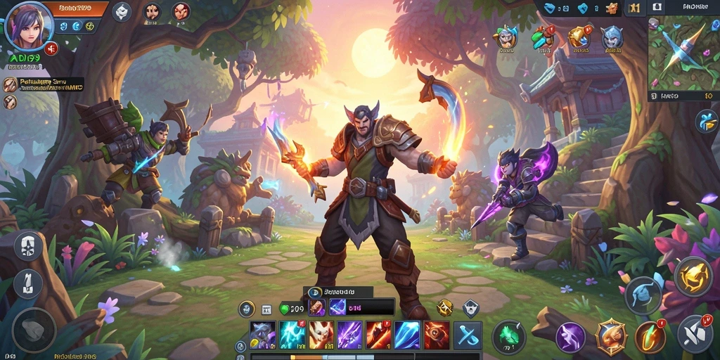 Tampilan screenshot utama ADI99 menampilkan aksi seru dalam pertempuran MMORPG.