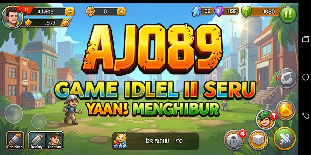 Tampilan utama AJO89 dengan aksi gameplay Idle yang menarik.