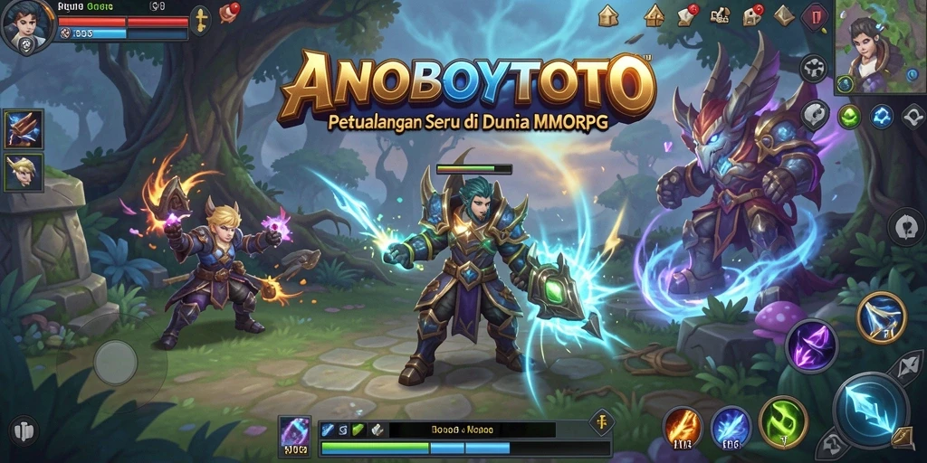 Screenshot gameplay ANOBOYTOTO menampilkan petualangan seru dalam dunia MMORPG.