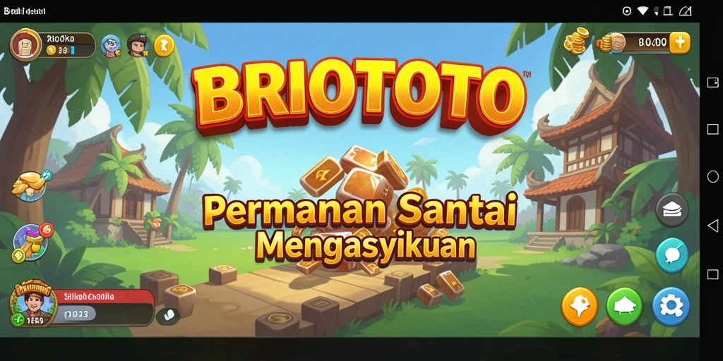 Tampilan gameplay BRIOTOTO yang penuh warna dan menarik.