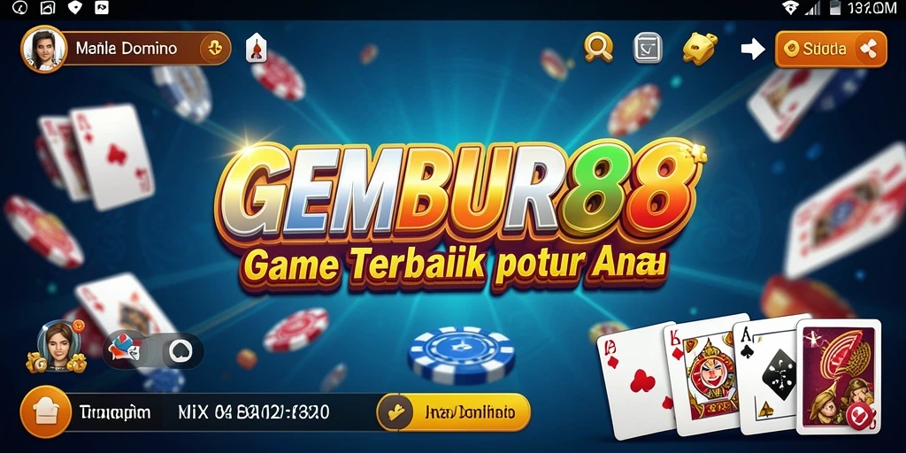 Screenshot gameplay GEMBUR88 menampilkan keseruan bermain Domino online.