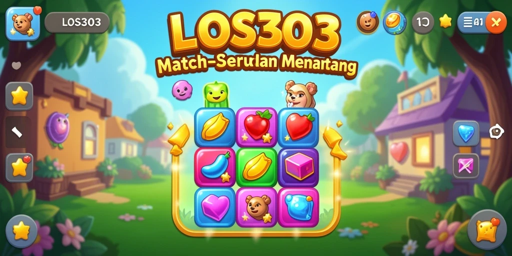 Tangkapan layar <strong>LOS303</strong> menampilkan aksi gameplay seru dalam kategori <strong>Match-3</strong>.