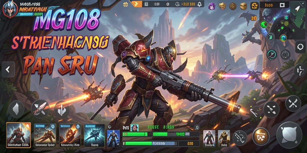 Tangkapan layar gameplay <strong>MG108</strong> yang menunjukkan pertempuran strategi yang intens.