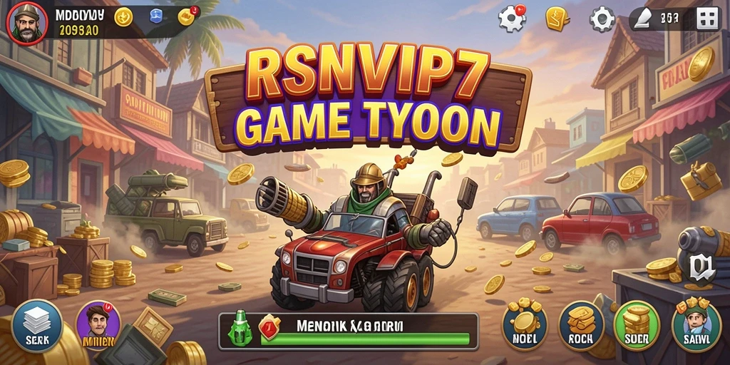 Tampilan gameplay menampilkan strategis dan manajemen bisnis yang menarik.