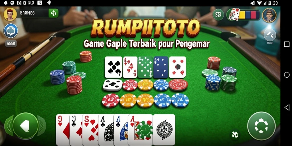 Screenshot gameplay RUMPITOTO menampilkan suasana permainan Gaple yang seru.