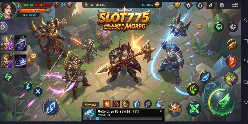Tangkapan layar menampilkan aksi mendebarkan dalam game MMORPG SLOT777.