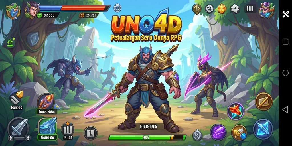 Screenshot memperlihatkan aksi pertarungan mendebarkan dalam gameplay RPG.