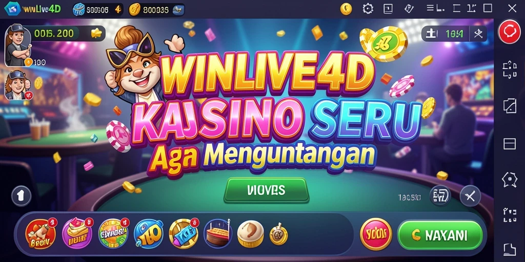 Tampilan gameplay seru dalam aplikasi Kasino WINLIVE4D.