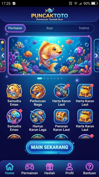 Antarmuka pengguna puncaktoto yang sederhana dan mudah dinavigasi.